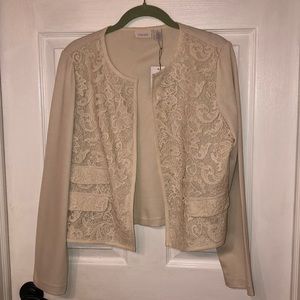 Chico’s lace jacket size 1 new with tags